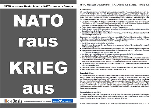 NATO raus - KRIEG aus
